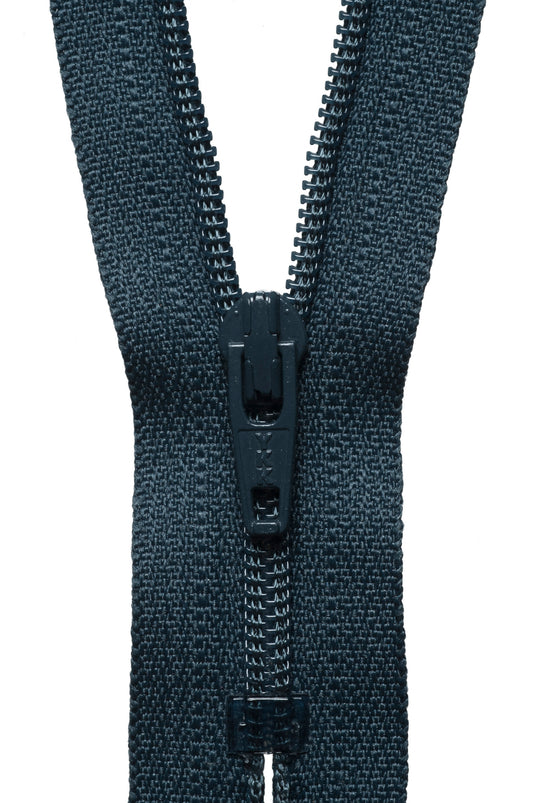 YKK charcoal nylon coil dress zip, 51cm