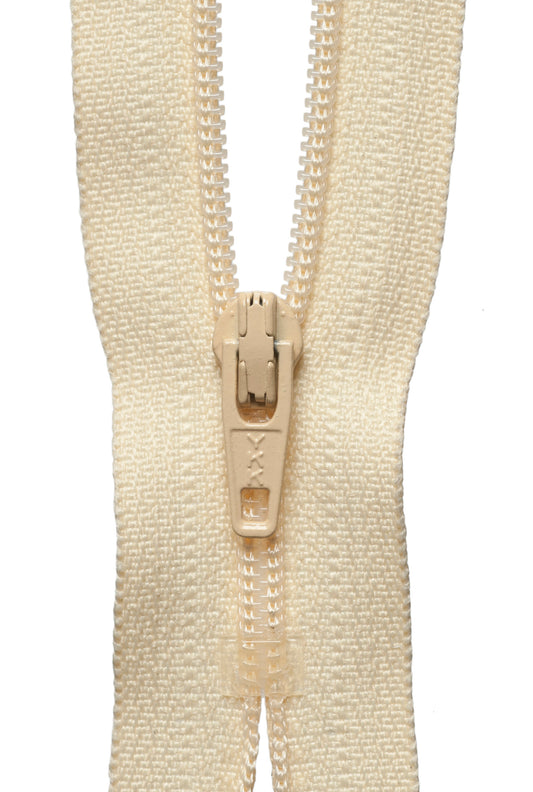 YKK chamois nylon coil dress zip, 51cm
