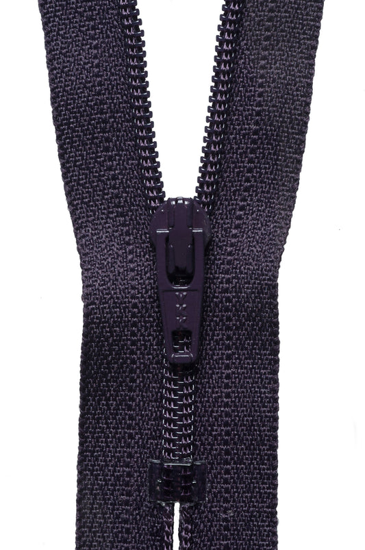 YKK blackberry nylon coil dress zip, 51cm