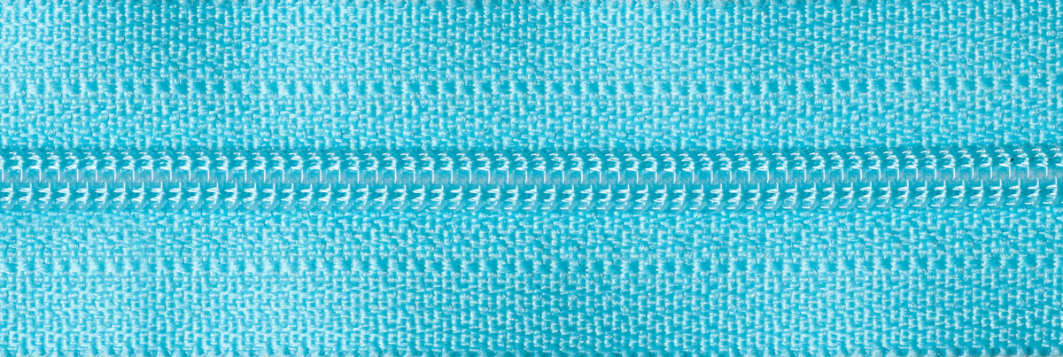 Turquoise YKK nylon coil zip, 51cm