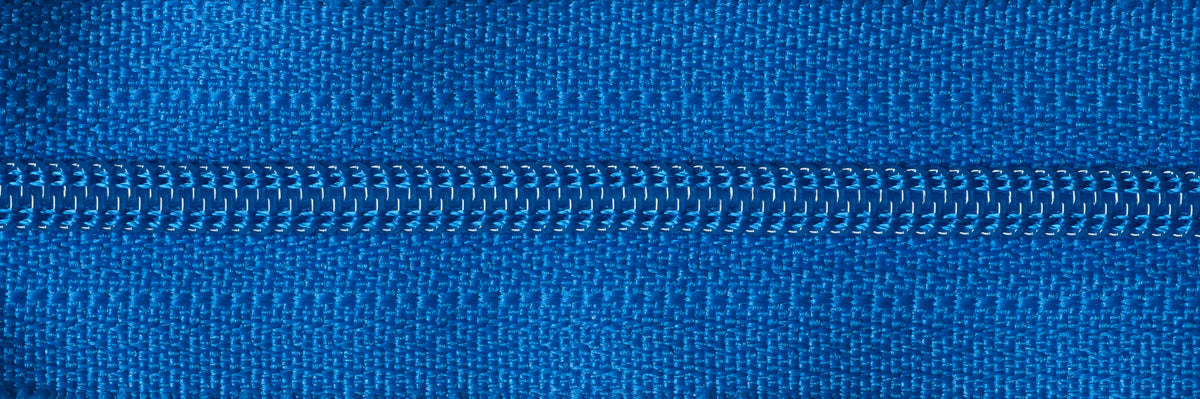 YKK bright blue nylon coil dress zip, 51cm