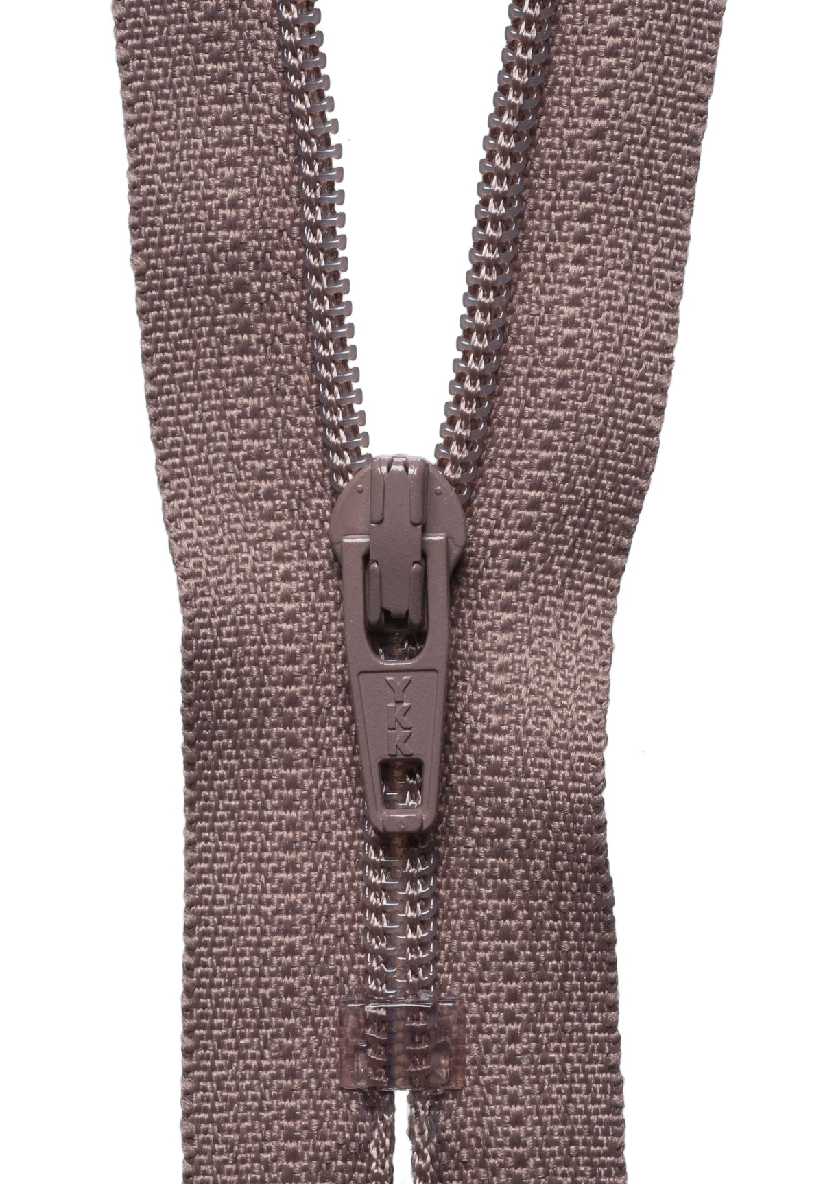 YKK 56cm nylon coil zip in mink