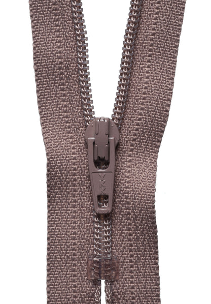 YKK 56cm nylon coil zip in mink