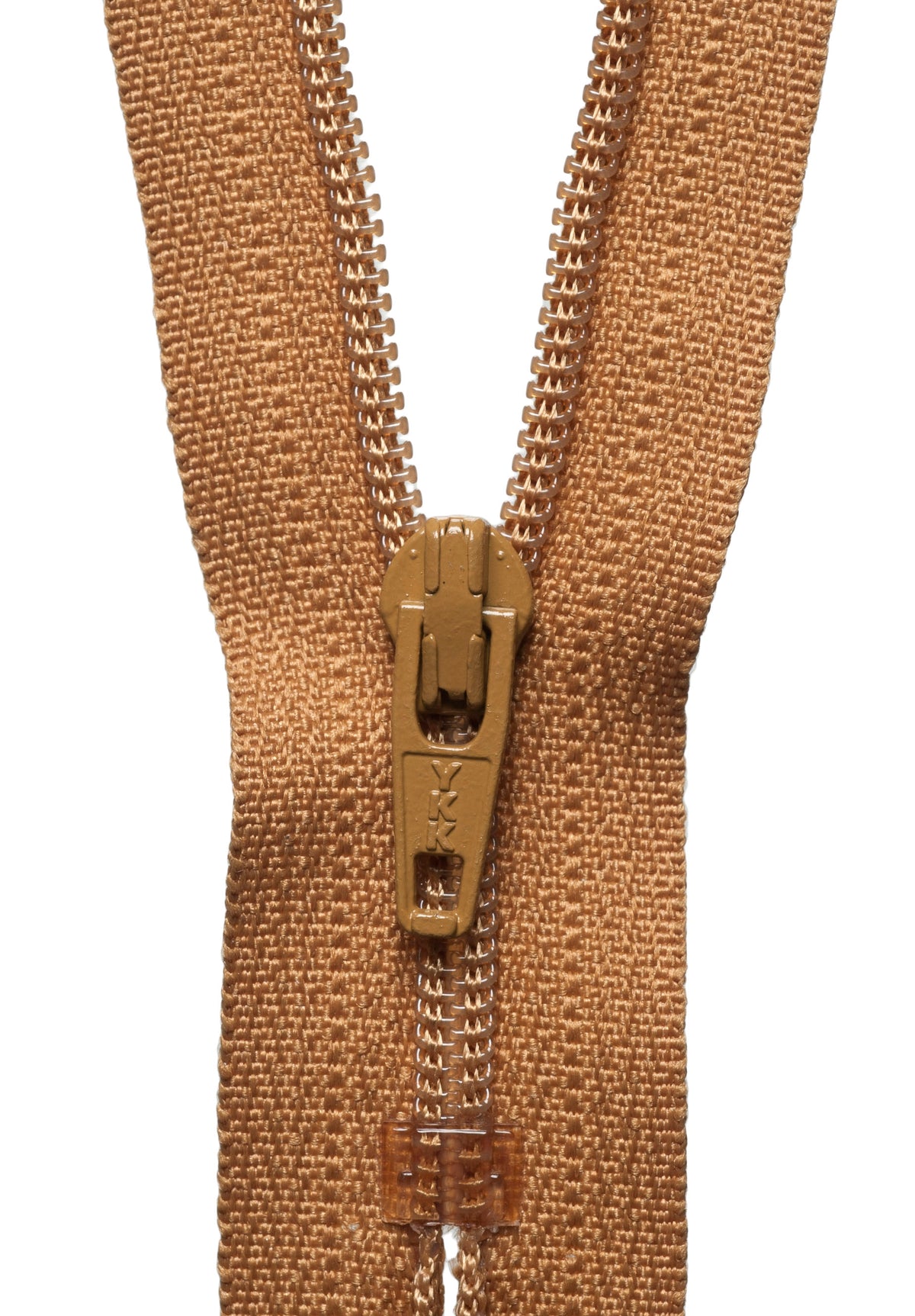 YKK 56cm nylon coil zip in old gold