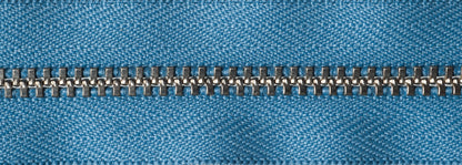 YKK metal trouser zip with airforce blue tape, 15cm