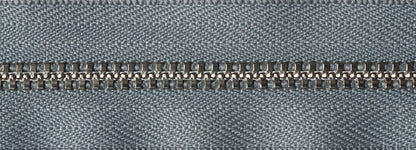 YKK metal trouser zip with mid grey tape, 15cm