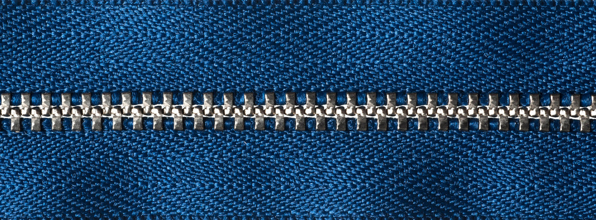 Royal Blue YKK metal trouser zip, 23cm