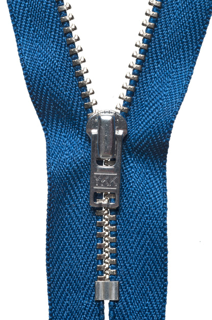 Royal Blue YKK metal trouser zip, 23cm
