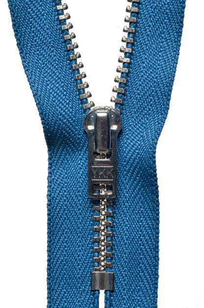 Slate Blue YKK metal trouser zip, 23cm
