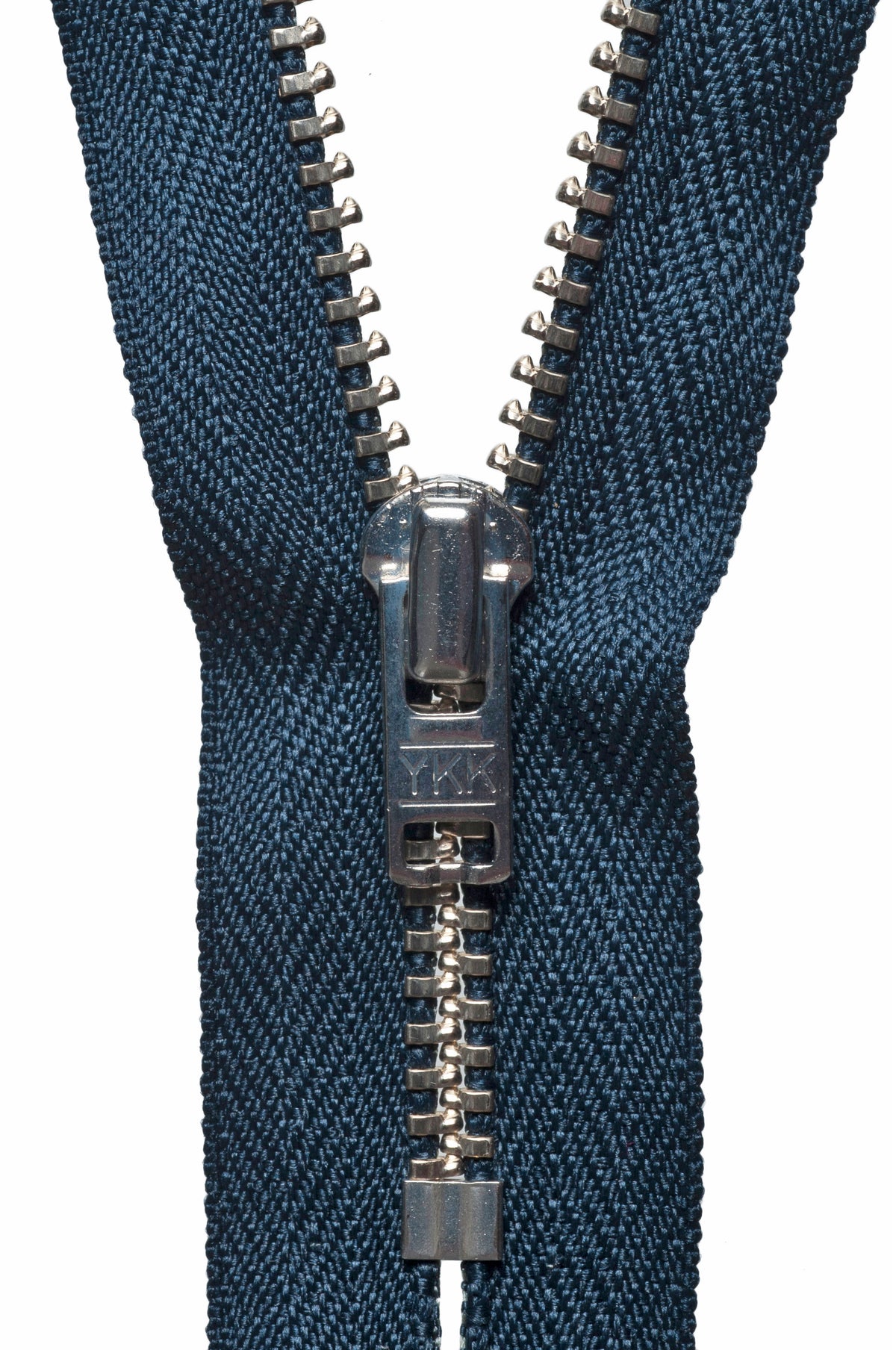 Dark Navy YKK metal trouser zip, 23cm