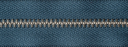 YKK metal trouser zip with charcoal tape, 23cm