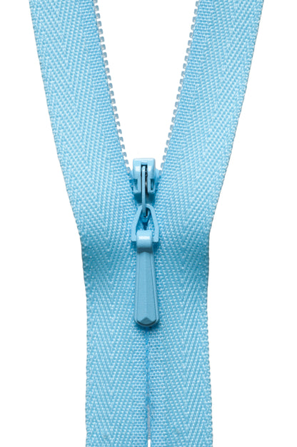 YKK 20cm concealed zip in light blue