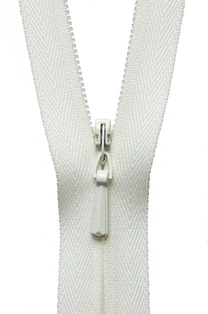 YKK 20cm concealed zip in cream