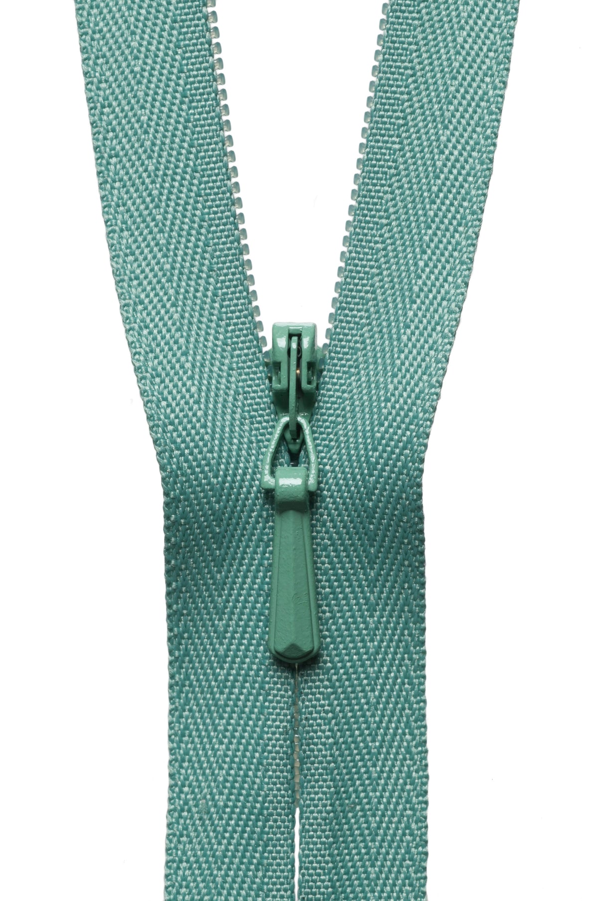 Dark Mint YKK concealed zip, 23cm