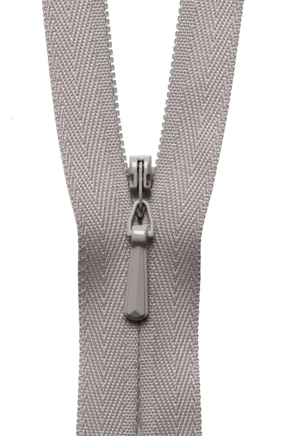 Pale Mink YKK concealed zip, 23cm