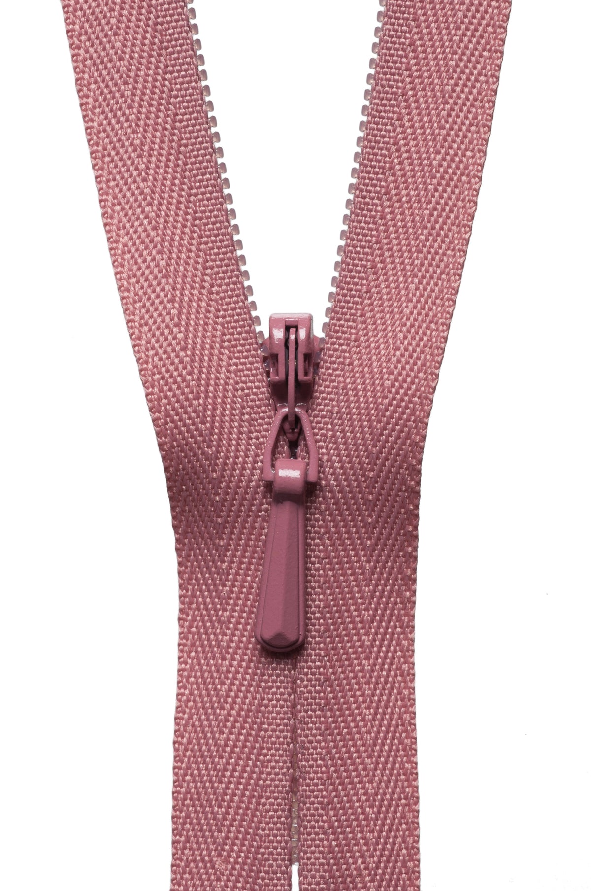 Dusky Pink YKK concealed zip, 23cm