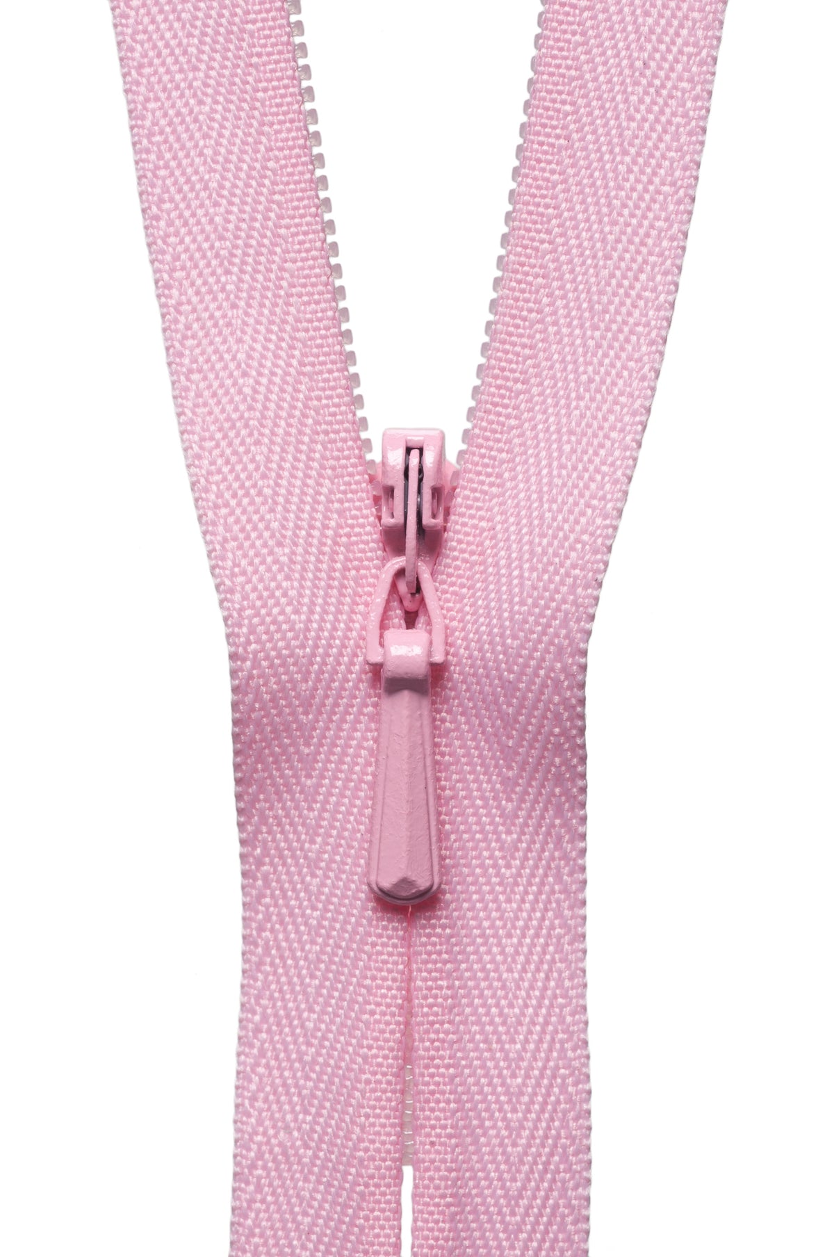 Mid Pink YKK concealed zip, 23cm