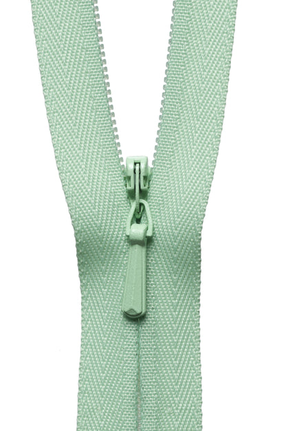 Pale Lime YKK concealed zip, 23cm