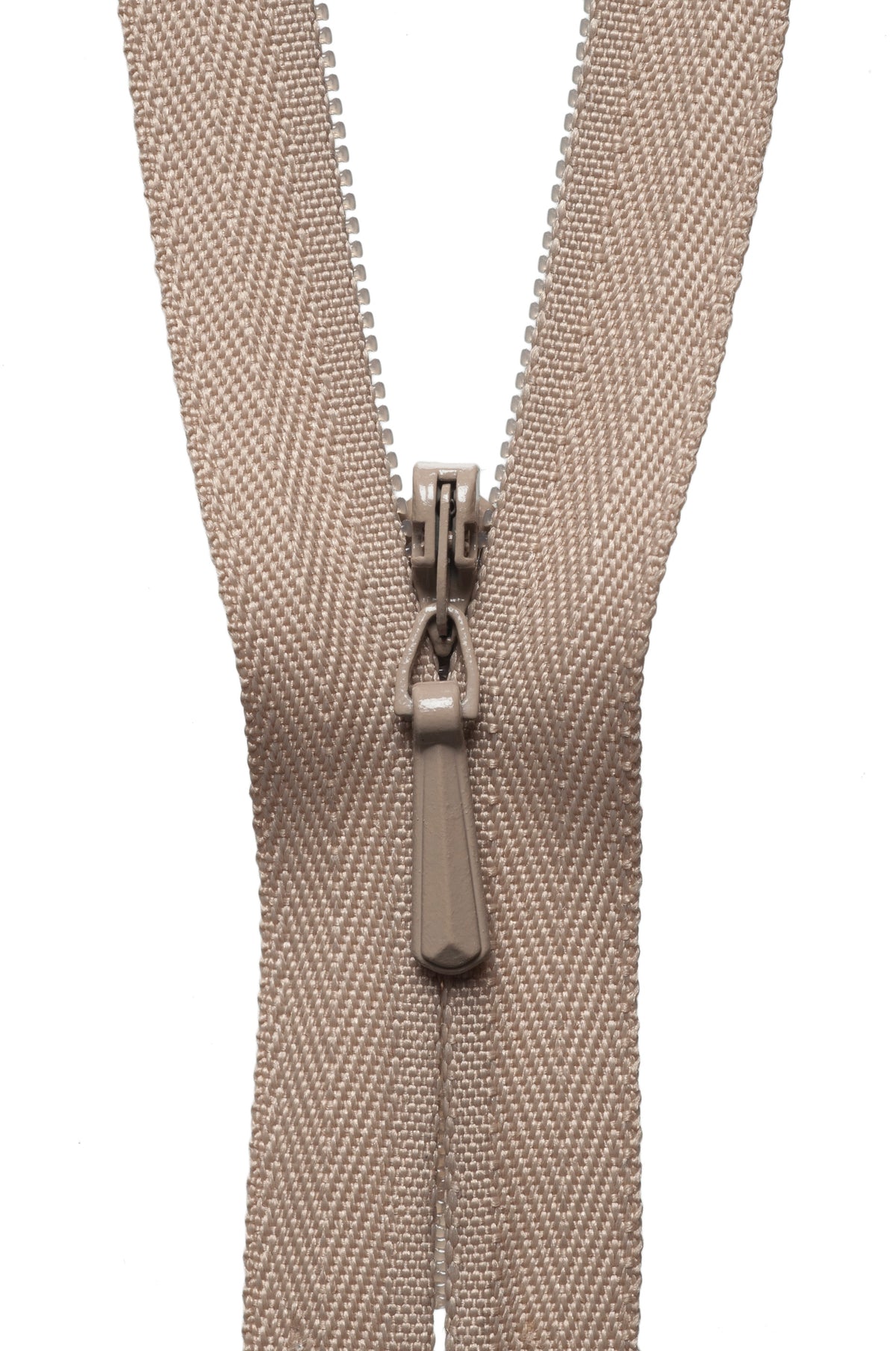 Fawn YKK concealed zip, 23cm
