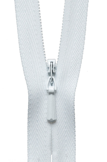 YKK concealed zip 41cm in White