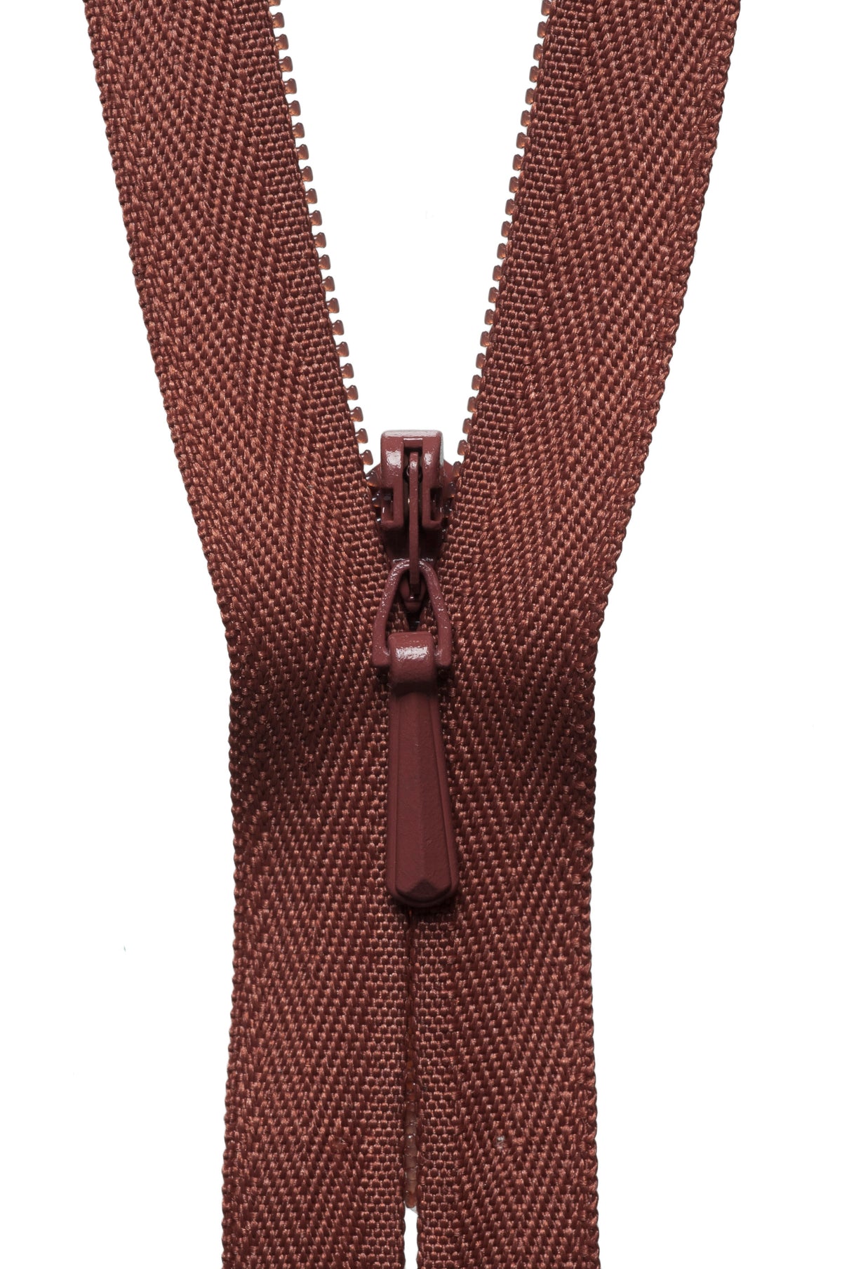 YKK concealed zip 41cm in Russet