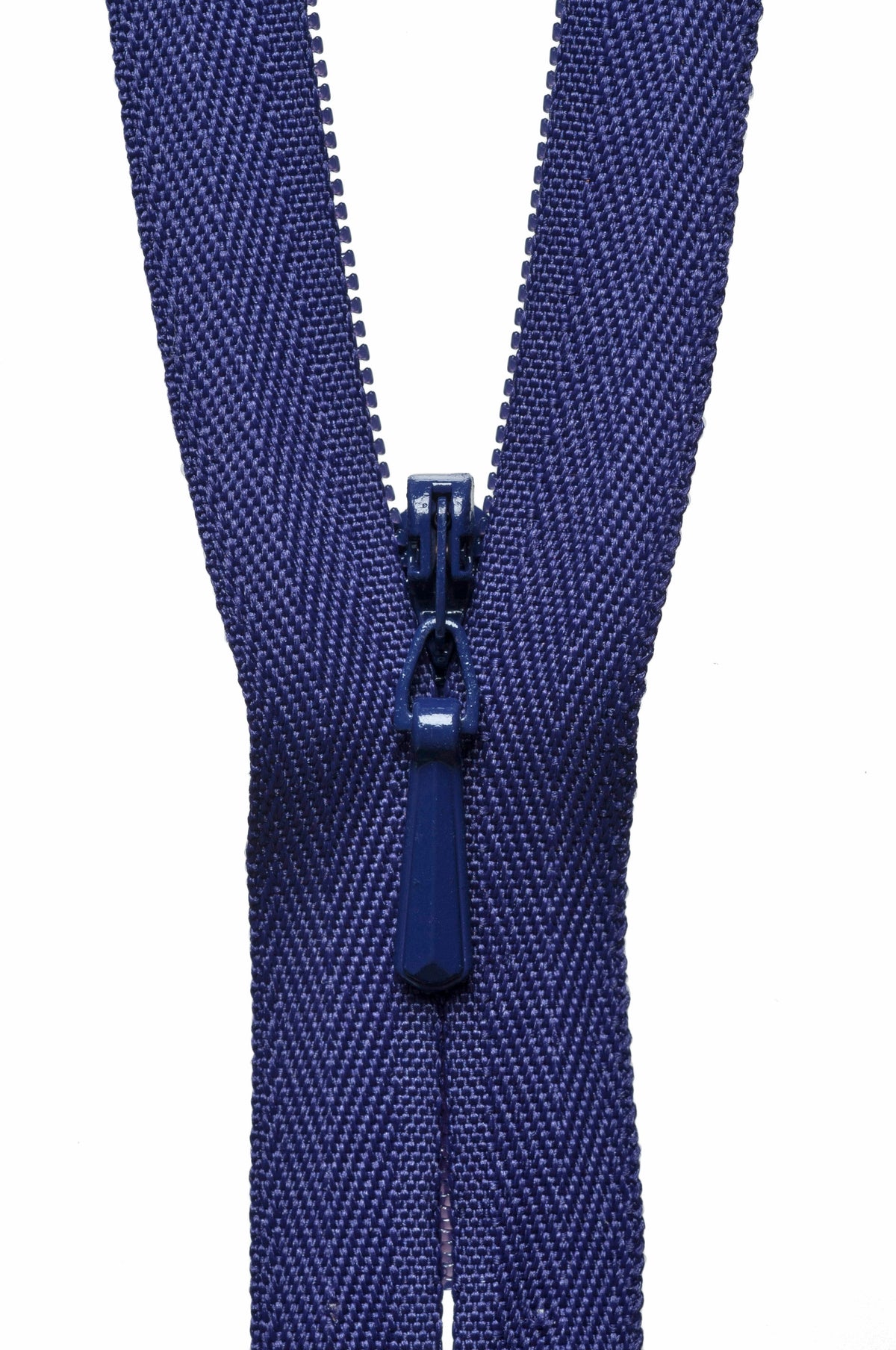 YKK 41cm concealed zip in dark purple