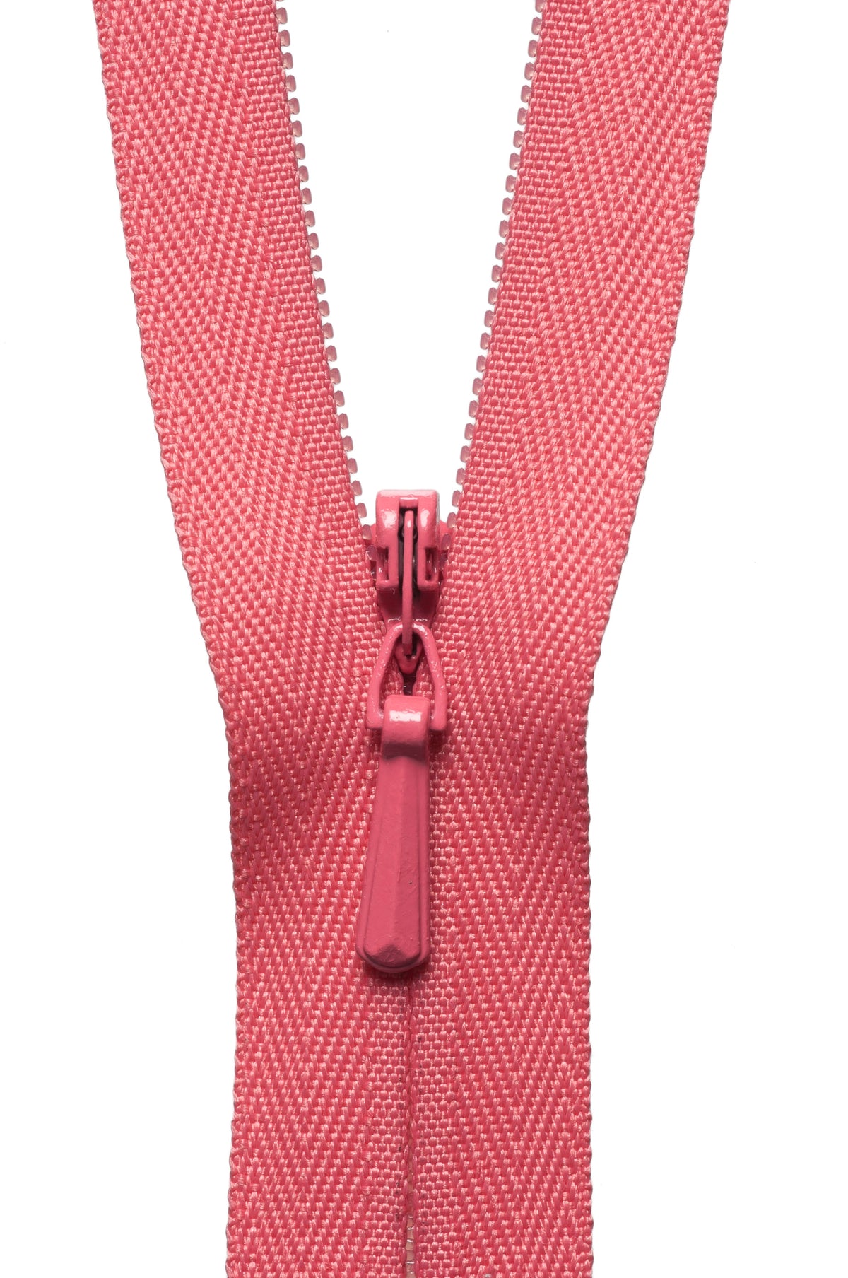 YKK 56cm concealed zip in coral pink
