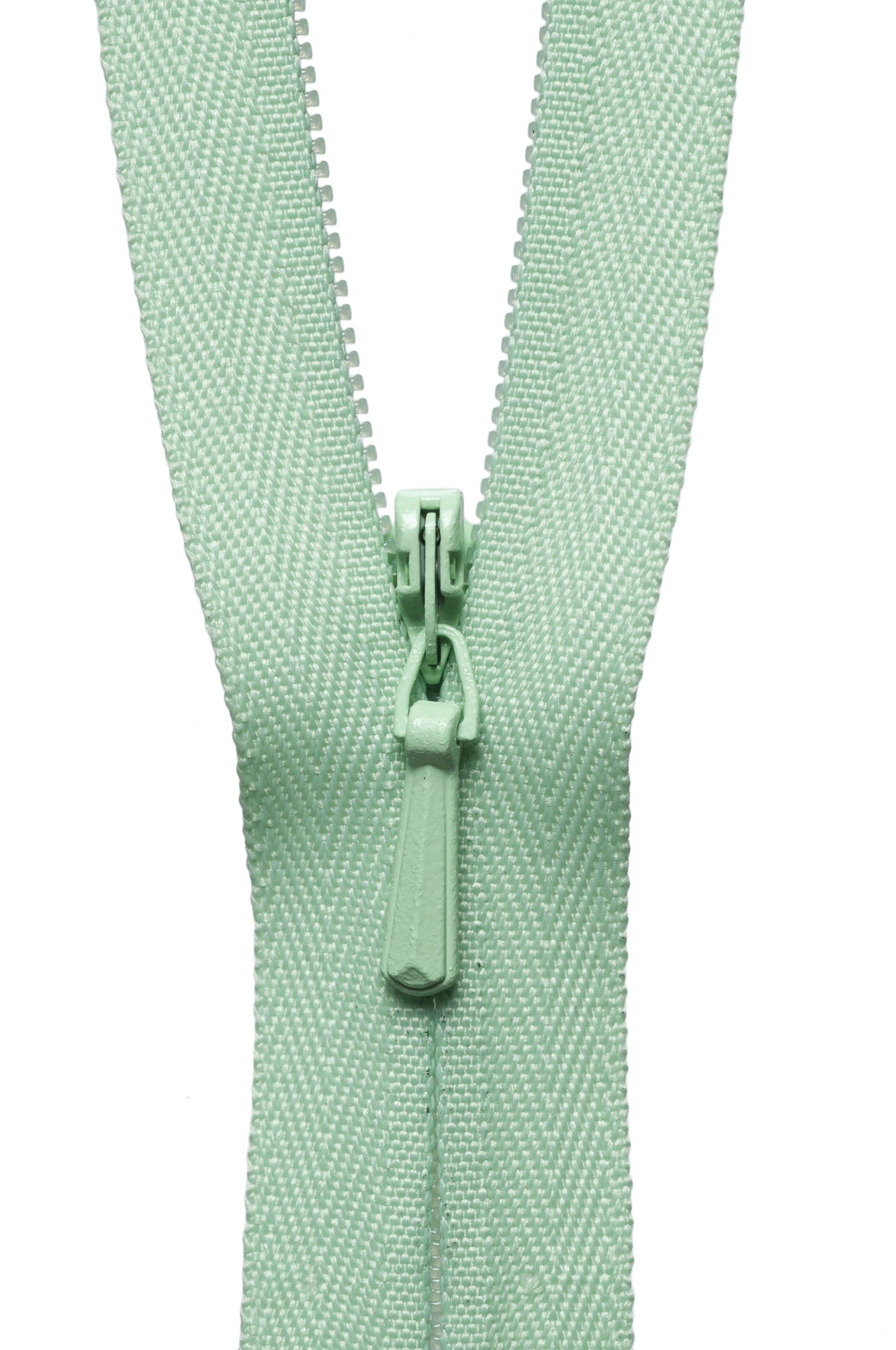 Pale Lime YKK concealed zip, 56cm