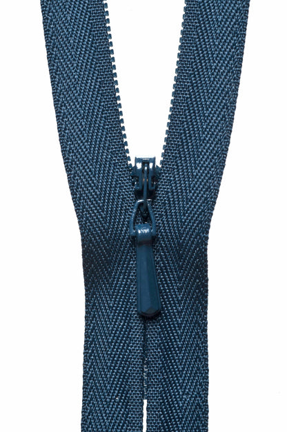 YKK 56cm concealed zip in dark navy