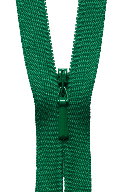 YKK 56cm concealed zip in bottle green