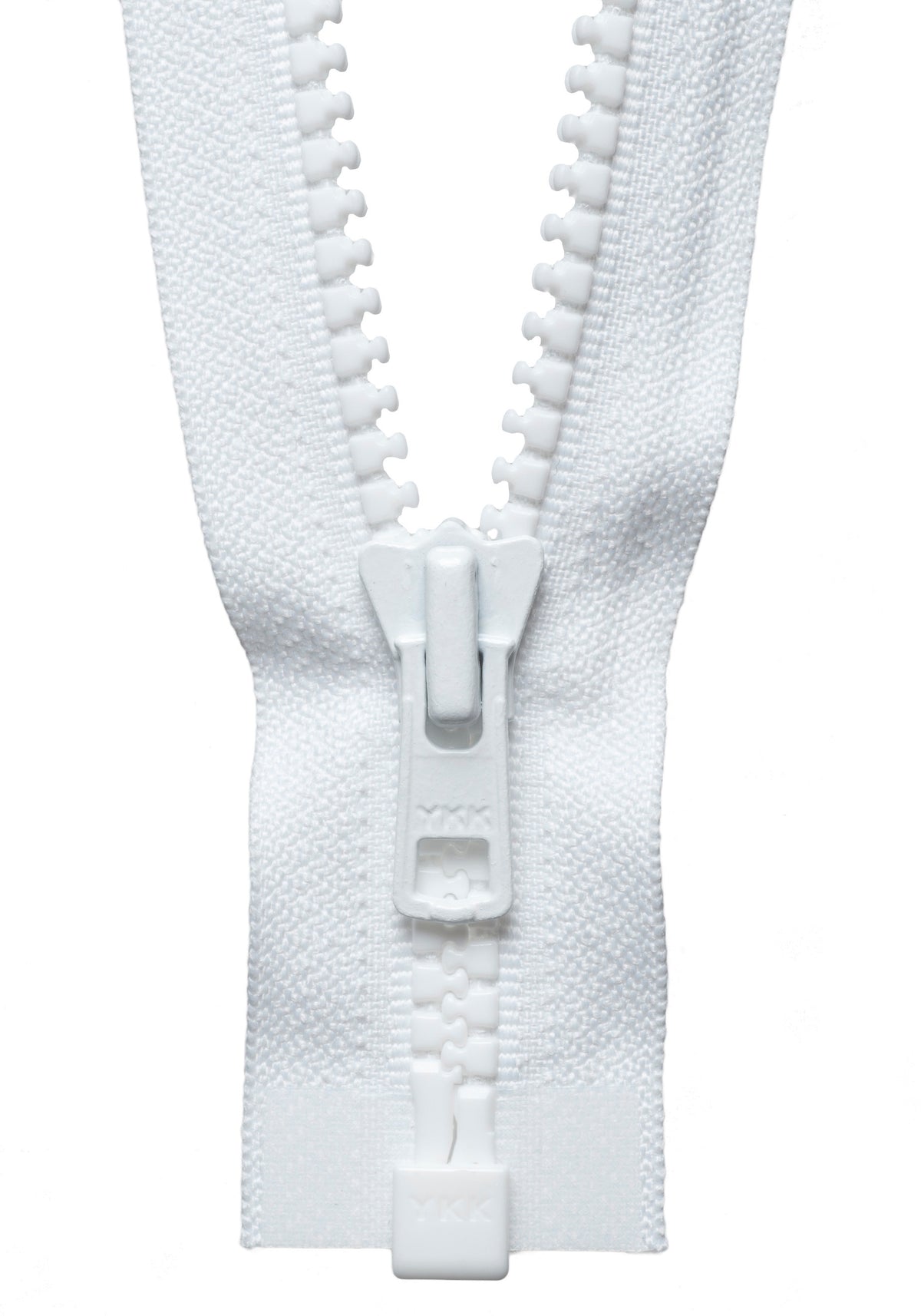 YKK Vislon heavyweight open end zip 51cm in White
