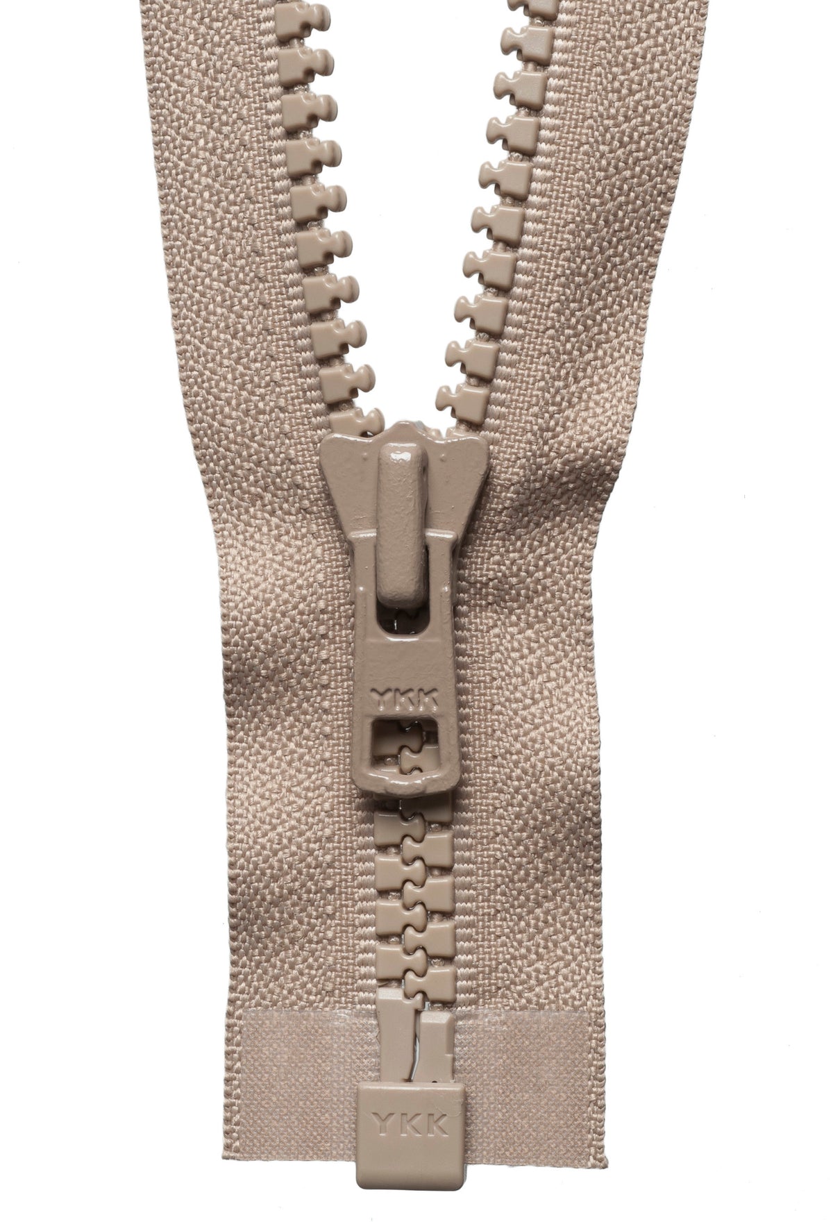 YKK Vislon heavyweight open end zip 51cm in Fawn