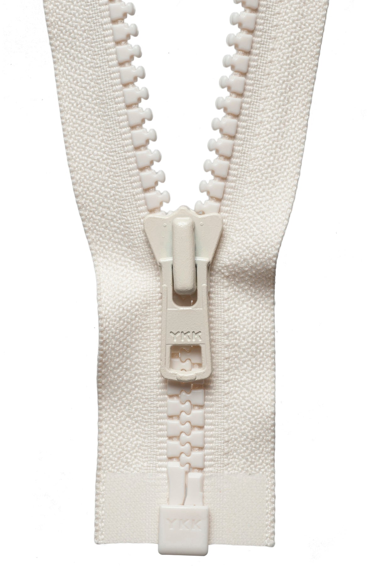 YKK Vislon heavyweight open end zip 51cm in Light Ecru