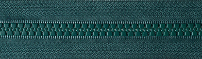 Forest Green YKK Vislon open end zip with plastic teeth