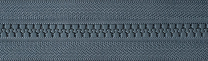 Dark Grey YKK Vislon two-way open end zip with plastic teeth