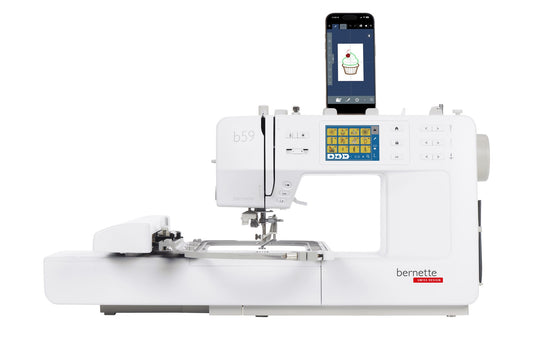 bernette b59 sewing and embroidery machine with the StitchDirect app