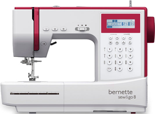 bernette Sew and Go 8 * 24 hour offer * Heavy Duty - Singer Studio Exclusive Special Buy * + Free Extension Table - 200 stitch patterns with letters and numbers, Auto threader, Start/Stop with Speed Control SEWGO8