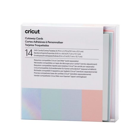 Cricut Cutaway Cards, Pastel Sampler - S40 (14 ct)