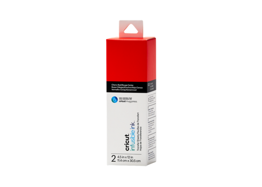 Cricut Infusible Ink Transfer Sheets - Cherry Red 4.5x12 Inch (Pack of 2 Sheets)