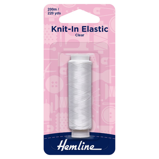 hemline knit in elastic thread clear 200m