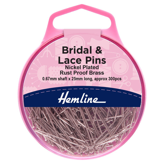 hemline bridal lace pins 25mm nickel 300 pieces