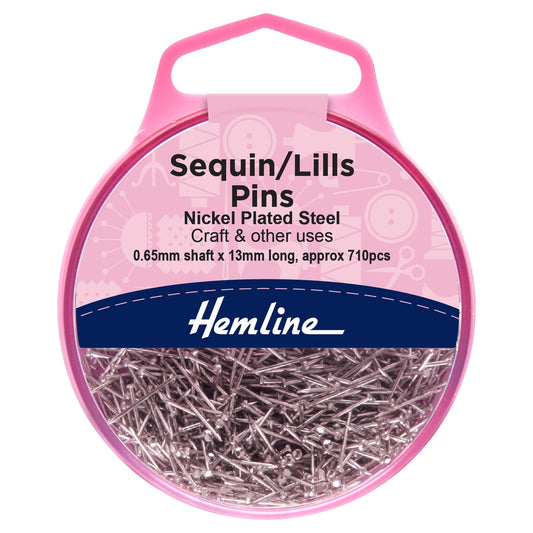 hemline sequin and bead pins 13mm nickel pack of 710