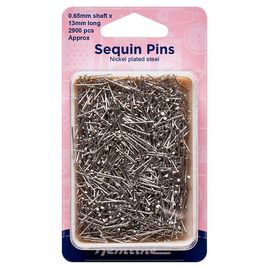 hemline sequin pins 13mm nickel box of 2900