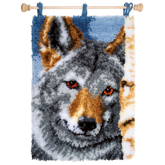vervaco wolf latch hook rug kit 40 x 53cm