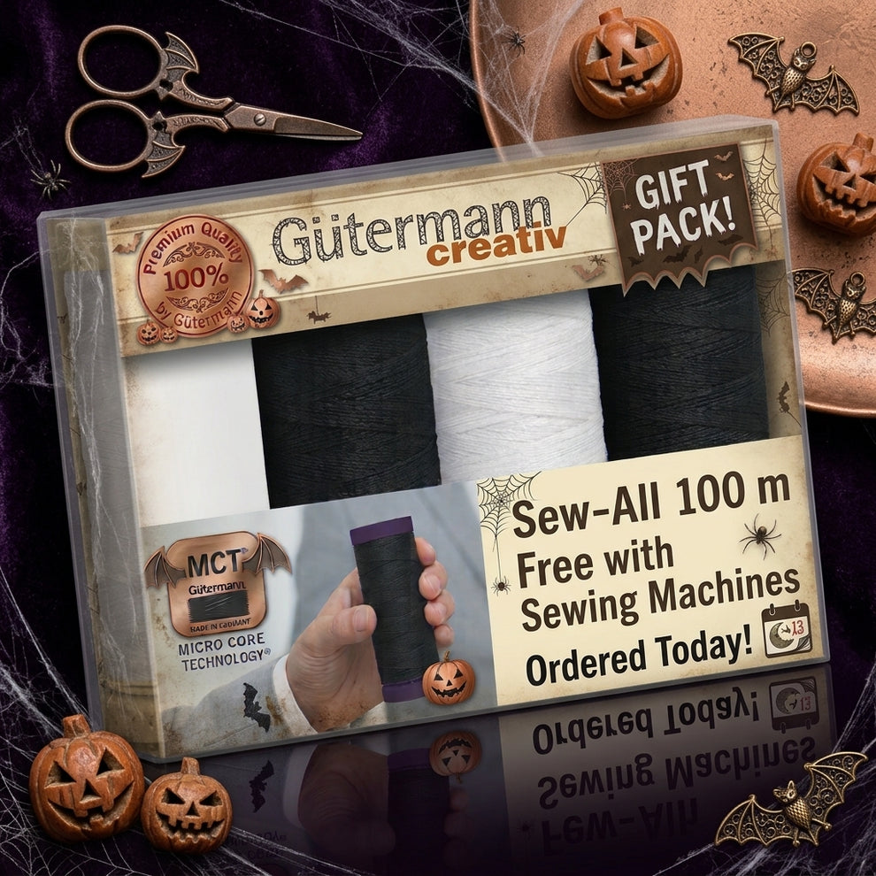 Free Gutermann Gift Pack of threads with Sewing Machines + 10 Year Extended Guarantee - exclusive Outlet offer