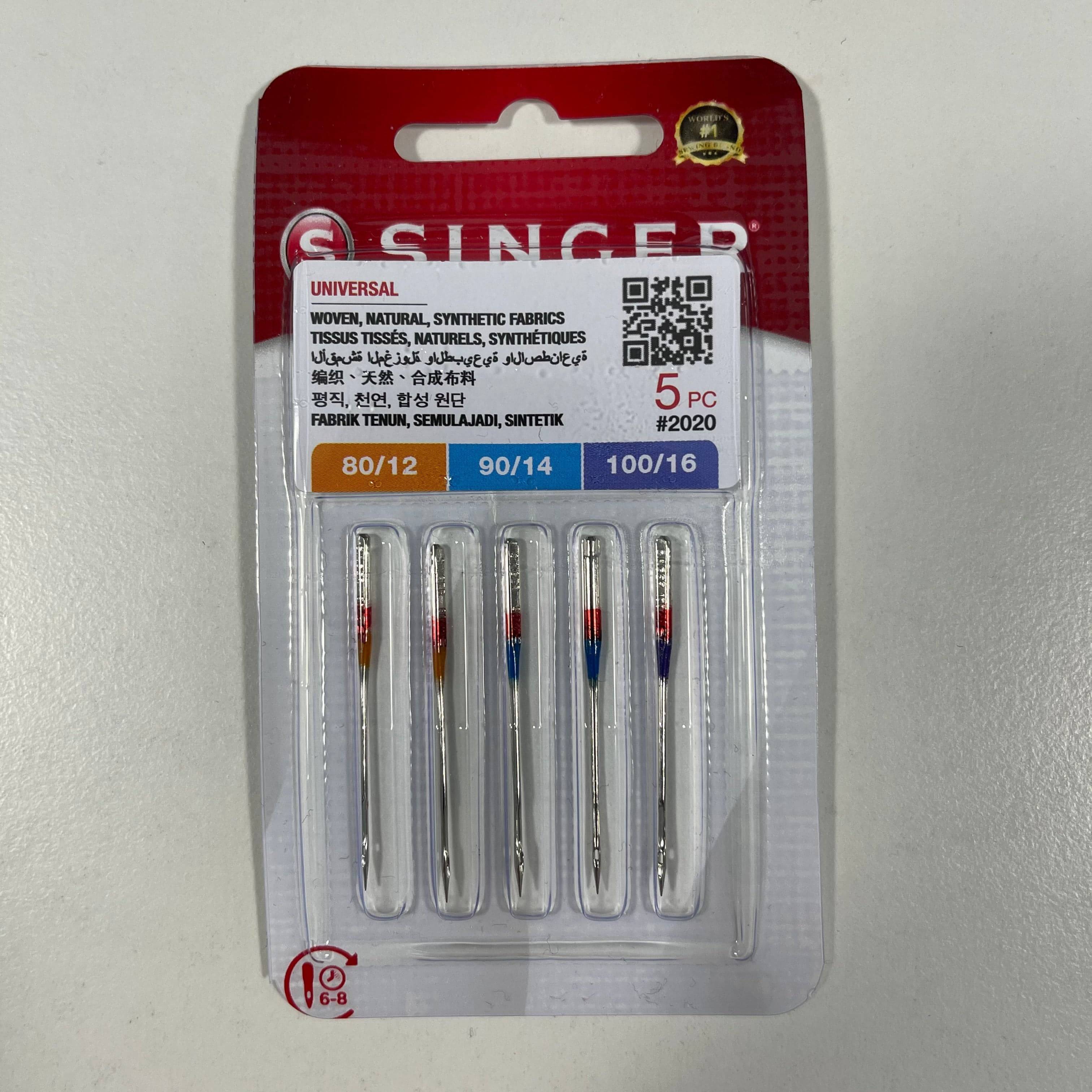 Singer 100 Max 5 x Singer Needles - Universal Assorted 80/11, 90/14, 100/16 – Singer ...