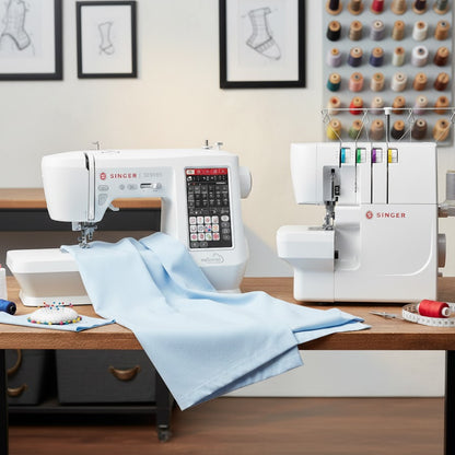 Singer SE9185 Embroidery, Sewing, Quilting Combination machine + Singer S0105 Overlocker + Accessories - Black Friday Bundle